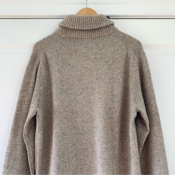 J. Crew Sweater Button Shawl Collar Wool Pullover Oatmeal Knit Men’s Size Large - Picture 5 of 8
